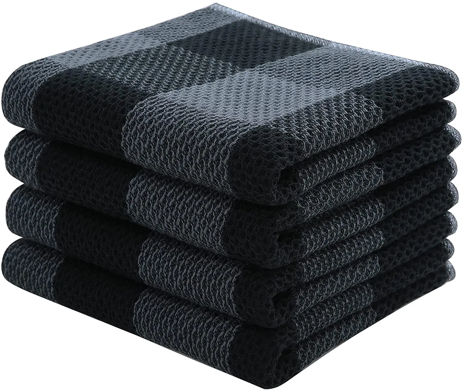 Amazon hot sale waffle weave towel high quality absorbent and easy to clean waffle organic cotton towels durable dish towels