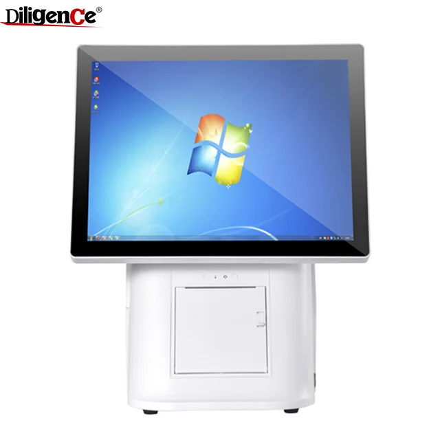 15 inch 15.6 inch Desktop Android Win7 True Flat Touch Screen All In One Cash Register/POS Terminal/POS System For Shop