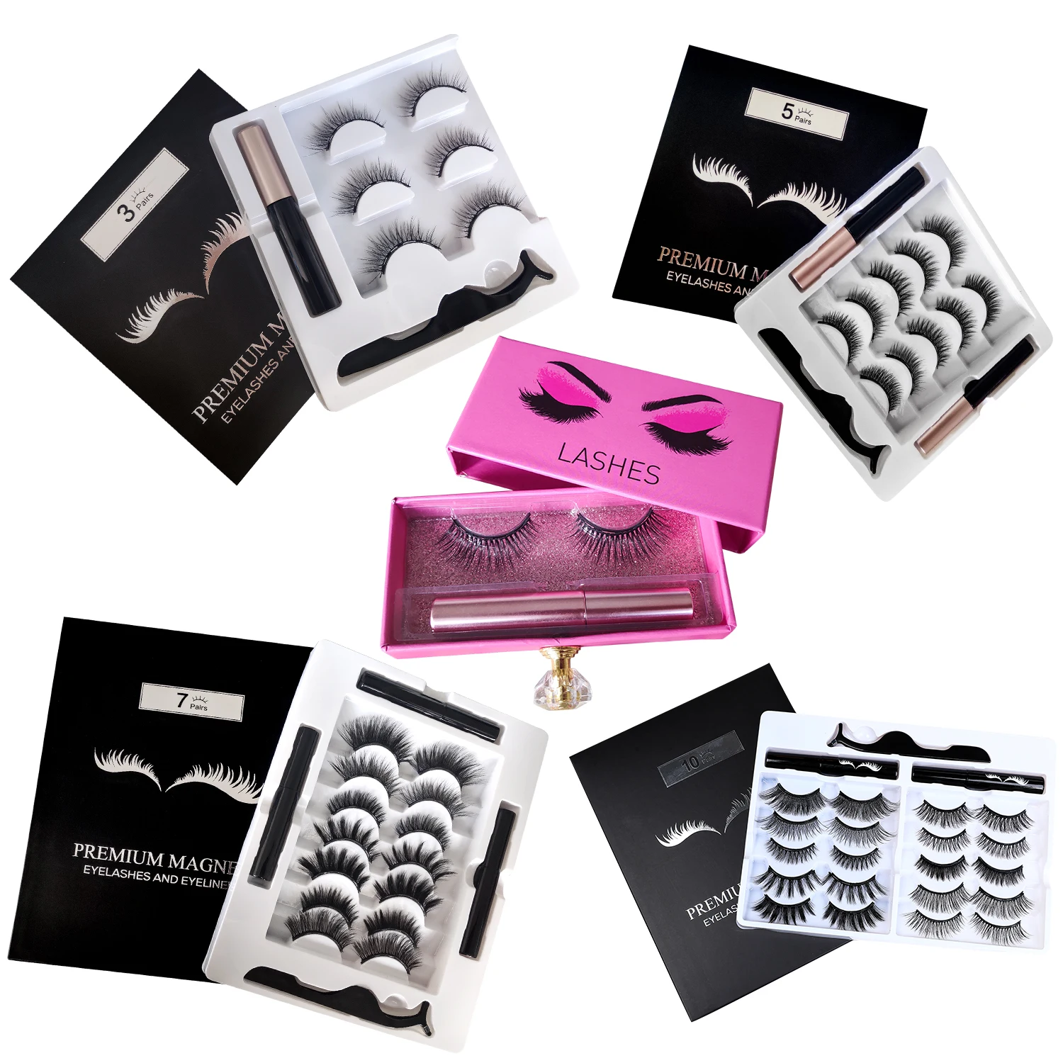  2021 new fast shipping magnetic eyelashes manufacturers direct magnet eyelash