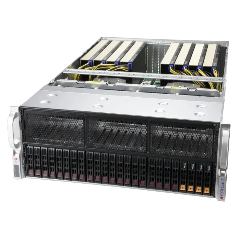 Supermicro AS-4125GS-TNRT Server with 9474F CPU DDR5 128GB RAM VGA NVIDI A16 64GB L4 Ada Graphic Card 7450 PRO 3840GB Hard Disk