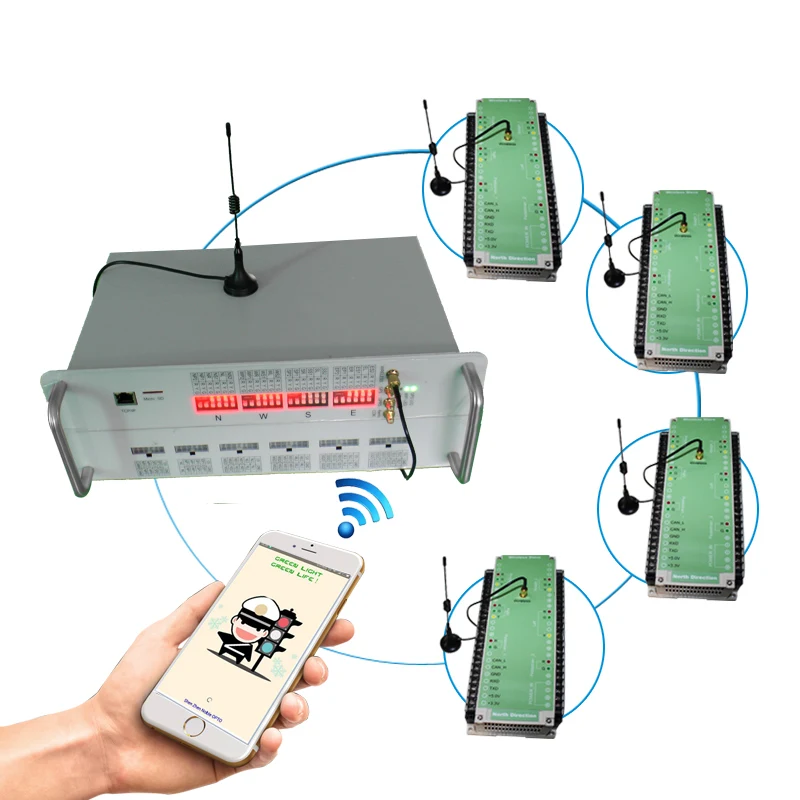 Traffic Control Equipment Remote Control Road Temporaly Street Traffic Light Light Controller Equipment