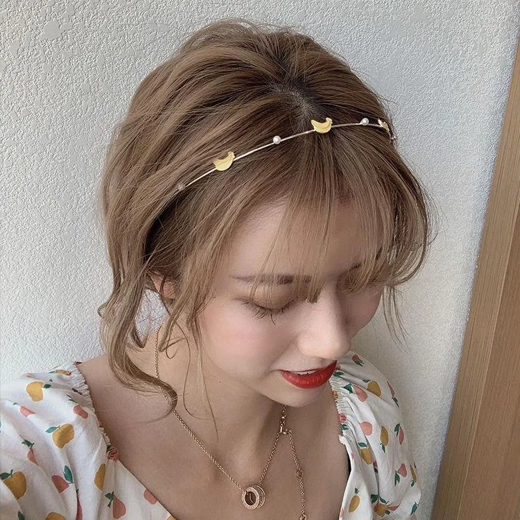Sweet headband thin headband metal strawberry cherry female Korean ins hair accessories for Women
