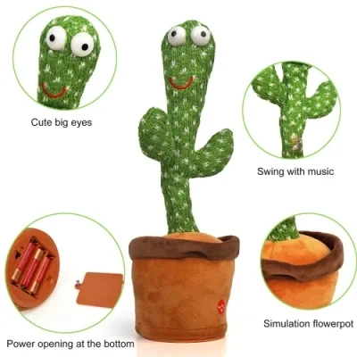 Singing Dancing Cactus Toy Electronic Plush Stuffed Toys baby electric toy