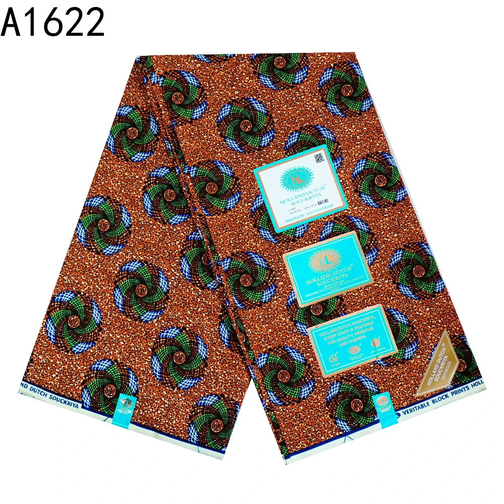 New Hot Sale African Wax Fabric Cotton Material Ankara Block Prints High Quality Sewing Cloth
