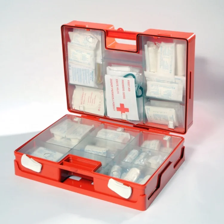 CE & ISO DIN 13157 Car Kit Germany Approved Wall-mounted ABS Box Medical First Aid Kit for Travel