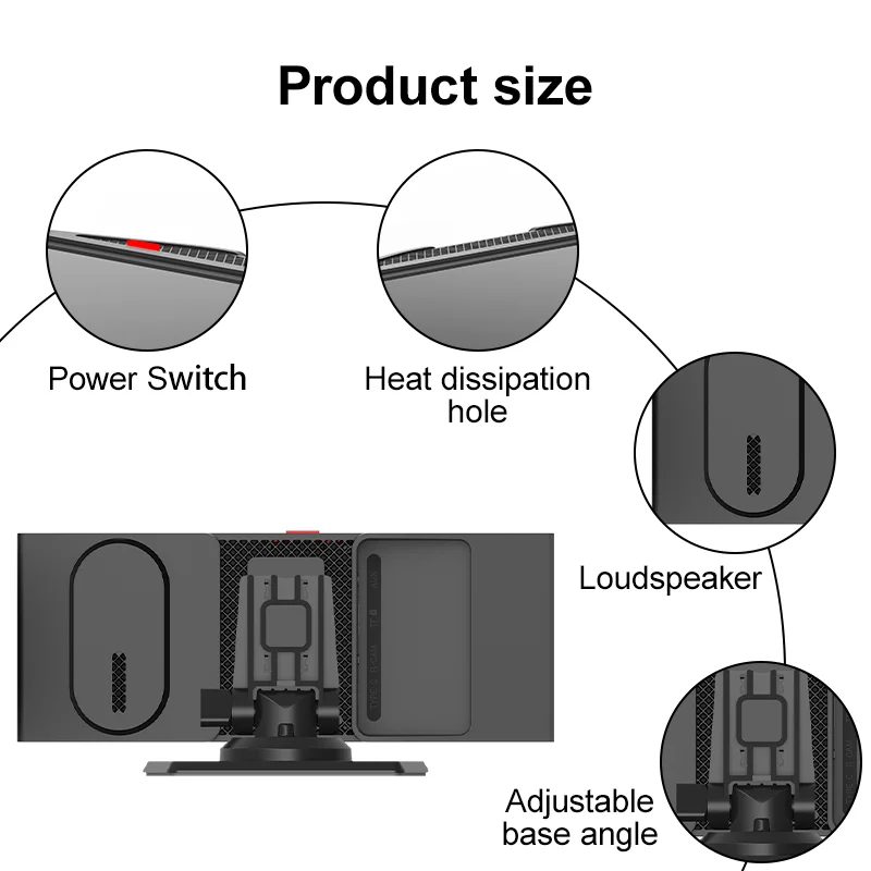 Maustor 7 Inch Portable Car Radio Stereo Touch Screen Mobile Phone Wireless Carplay Android Auto Wifi BT Car MP5 Player