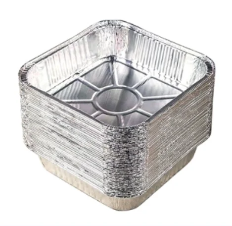 Custom aluminium foil container baking food grade tray metal pizza box cooking tool suitable for restaurant and kitchen party