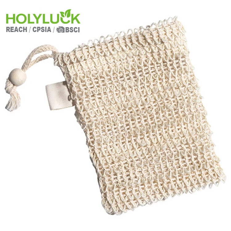Eco friendly cotton custom soap sisal paper bags saver pouch bulk pe foaming soap net mesh bag