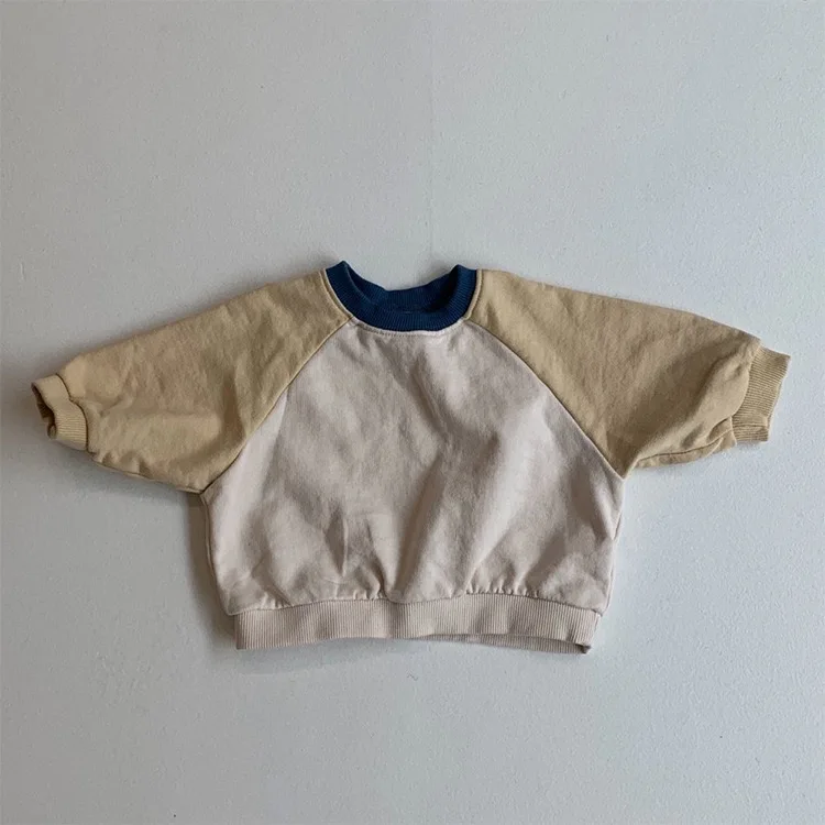 Корейский свитер JKFS для мальчиков и девочек осенний в стиле пэчворк 100% хлопок детские толстовки
