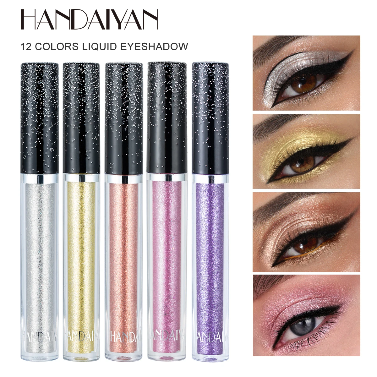 HANDAIYAN Designer Single Color Liquid Eyeshadow Shimmer Eye Makeup Vegan Makeup Cosmetic