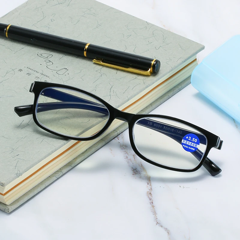  8031 TR90 Frame PC Lens Blue light blocking Reading Glasses For Men Women 1.0 1.5 2.0 2.5 3.0 3.5 4.0
