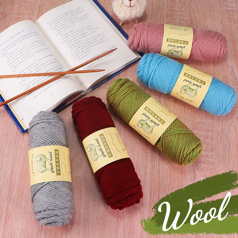 Best Selling Wool Crochet Hat Scarf Needle Thread Worsted Hand Knitting Thread