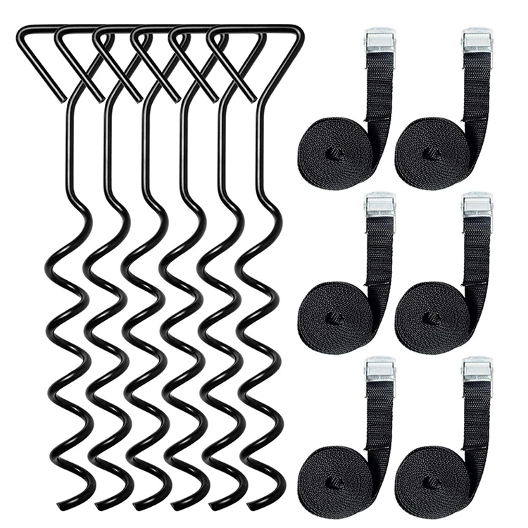 JH-Mech Professional High Strength Grounding Screw Pole Anchor Hardware included Trampoline anchor Wind Stakes