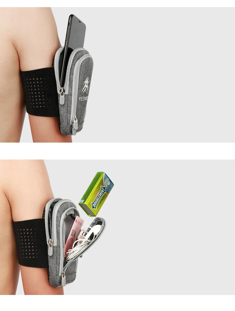 custom Sweatproof sports running arm Wrist bags exercise gym Armband phone holder pouch