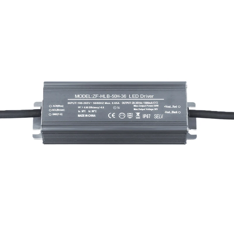 Factory Ip67 Waterproof For Outdoor Led Driver 50w Constant Current 1500ma Power Supply Meanwell Dimmable Led Driver