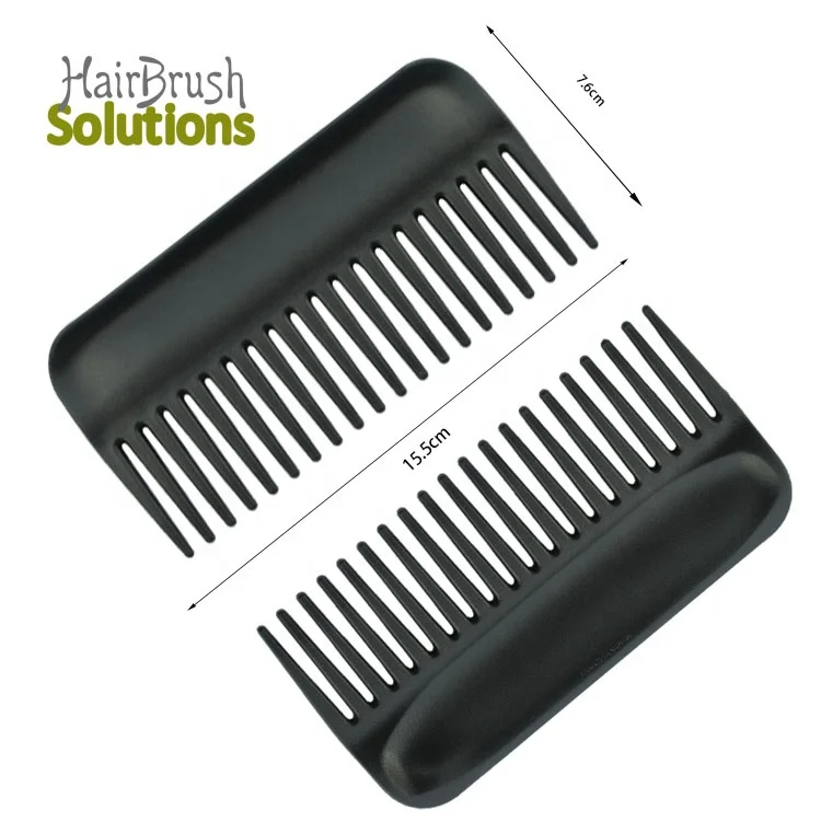 Wholesale Cheap Low MOQ Big Small Custom PP Salon Styling Personalize Scalp Hair Comb Plastic Black Wide Tooth Comb With Logo