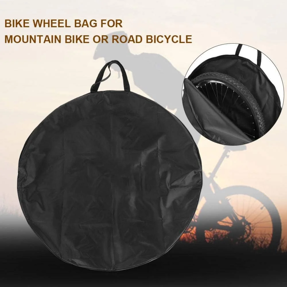 Waterproof Polyester Bike Wheel Bag Protective Bicycle Tire Cover Road Mountain Travel Cycling Carrying Wheel Set Pouch Biking