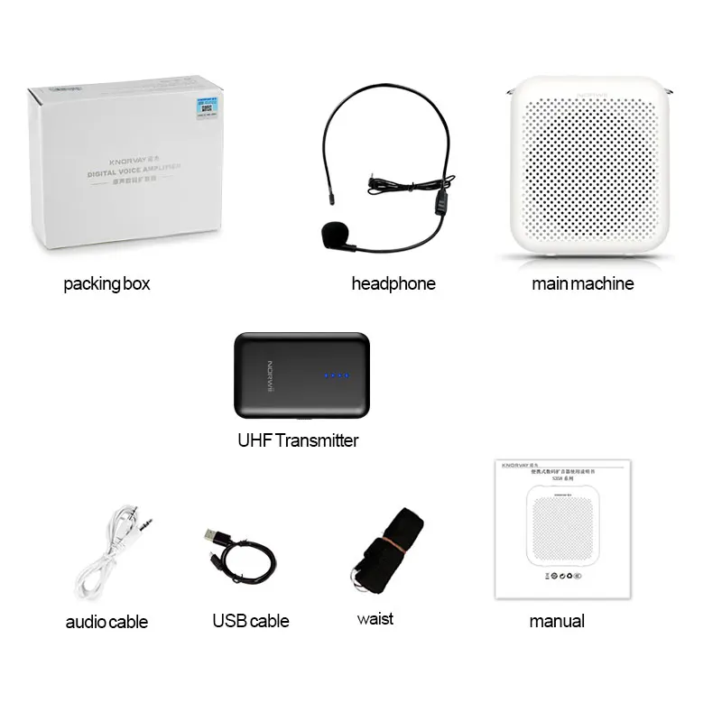 UHF Wireless  Mini Powerful Loudspeaker Guide Speaker Voice Amplification Teaching voice amplifier