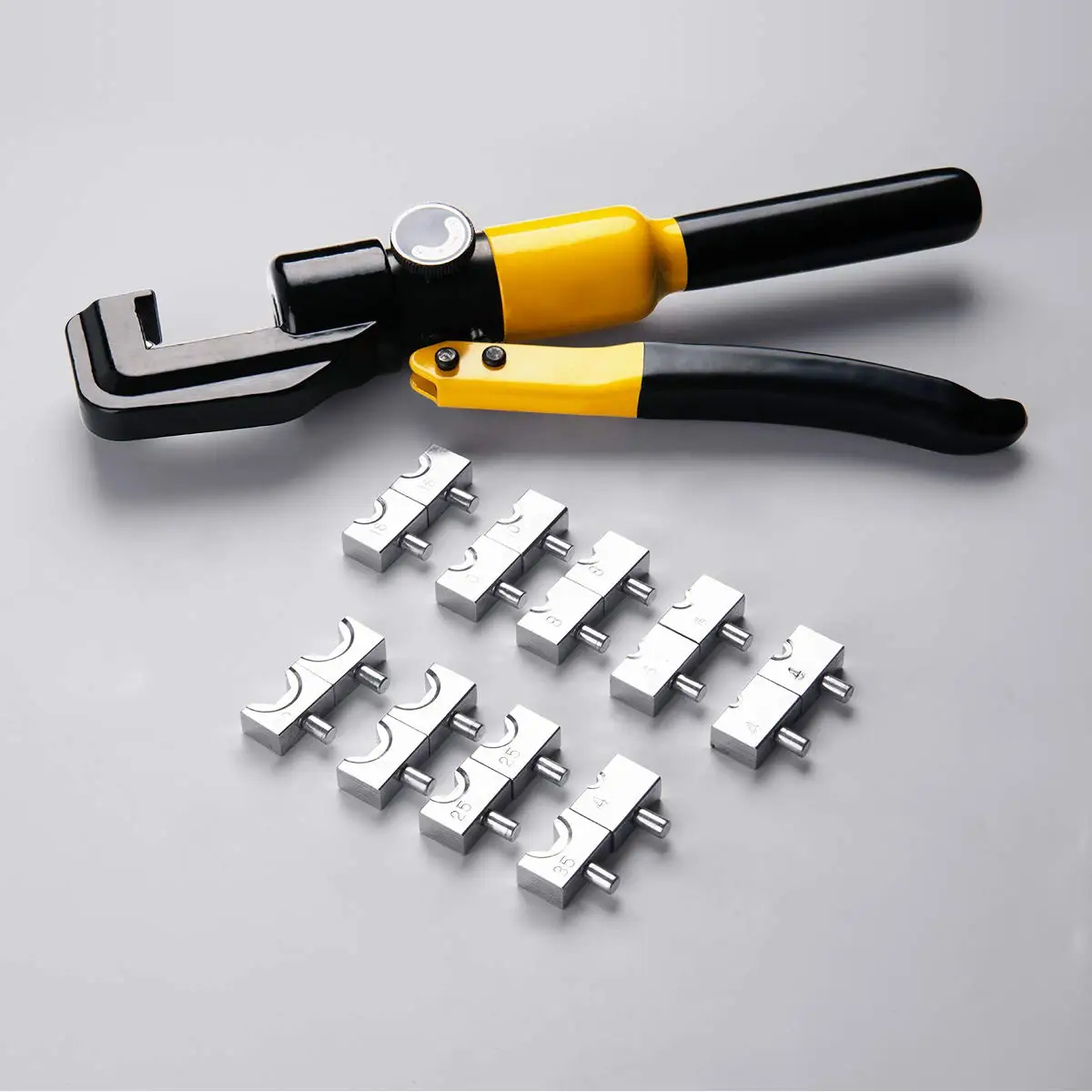 10 Tons Hydraulic Wire Battery Cable Lug Terminal Crimper Crimping Tool With 9 Pairs of Dies