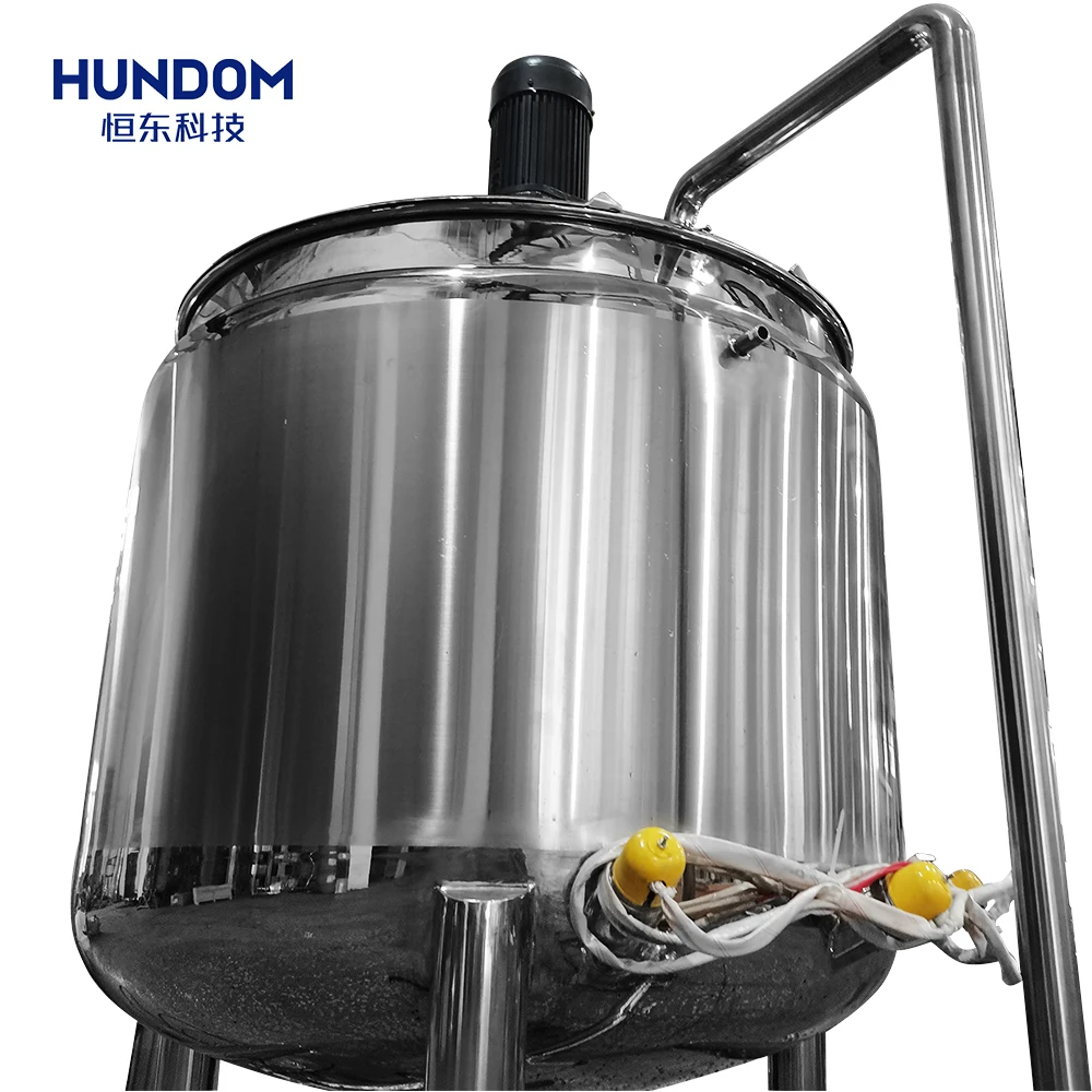 Factory Sale Stainless Steel 1000L Double jacket Mixing and Emulsifying Tank for Shampoo Lotion Mixer Homogenizer Machine