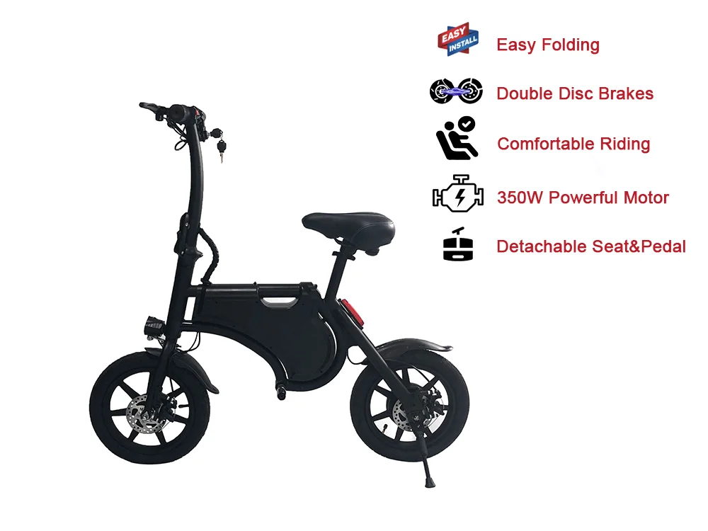 Factory direct electric bicycle drop shipping Wholesale Price Lithium Battery scooters Front Pole Folded Electric Bike