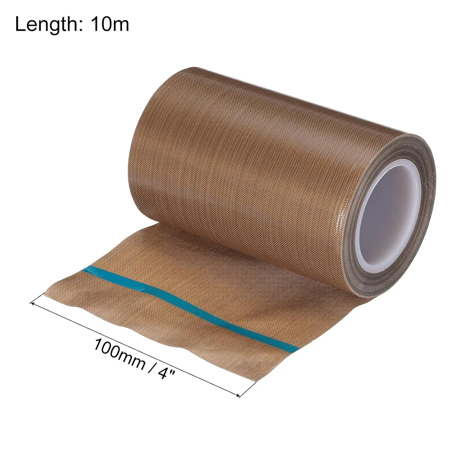 13mm/19mm/25mm/50mm Width PTFE Tape High Temperature Cloth Insulation Adhesive Roll Vacuum Sealing Machine Consumables