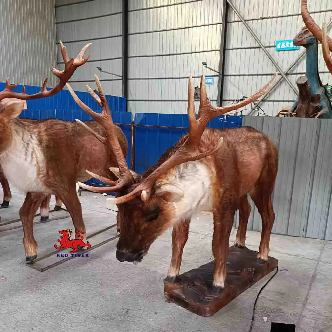Animal Park Simulated Elk Model Animal Animatronic Model life-size Elk mold For sale