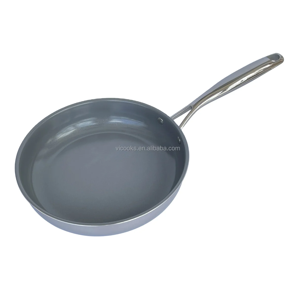 Stainless Steel Nonstick Frying Pan Non Toxic  Skillet Best Ceramic Non Stick Pan