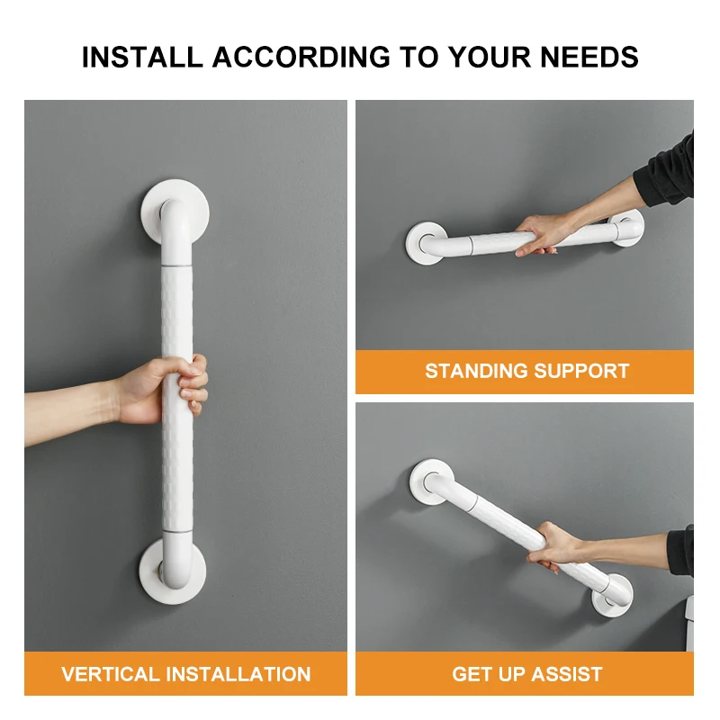 Chinese Factory Wholesale 40cm 201 Stainless Steel Shower Grab Bars Bathroom Toilet for Elderly