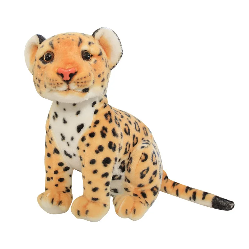 Artificial animal leopard lion plush toy money Black snow leopard doll holiday gift