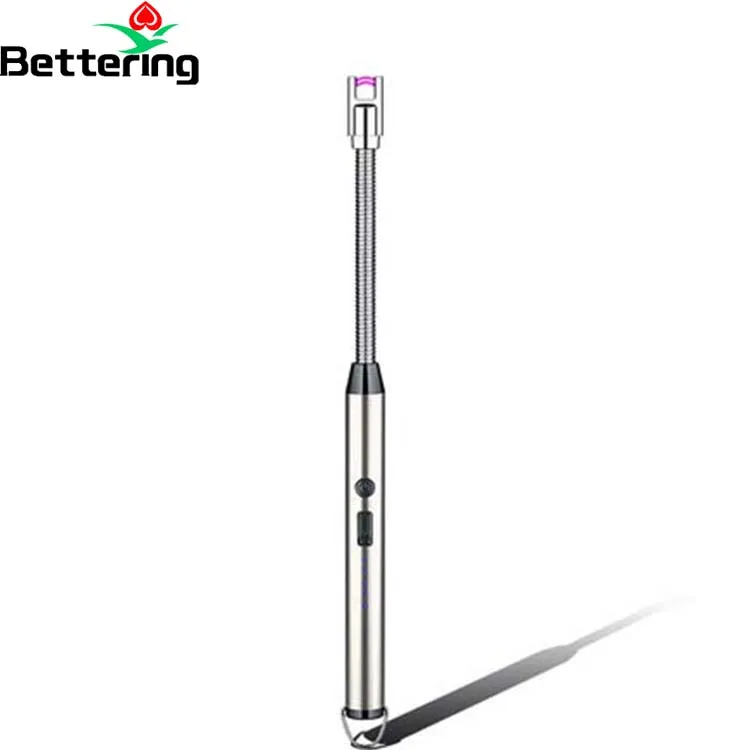 long windproof slim usb rechargeable electronic single arc spark bbq kitchen tool fire torch lighter gun electric candle igniter