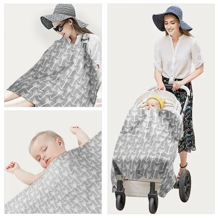  Babycare оптовая продажа многофункциональное детское автомобильное сиденье навес для кормления грудью легкий 100% хлопок