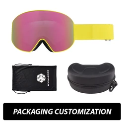 HUBO Sports Wholesale Custom Snow Otg Design Snowboard Anti Fog Magnetic Ski Sun Glasses For Men