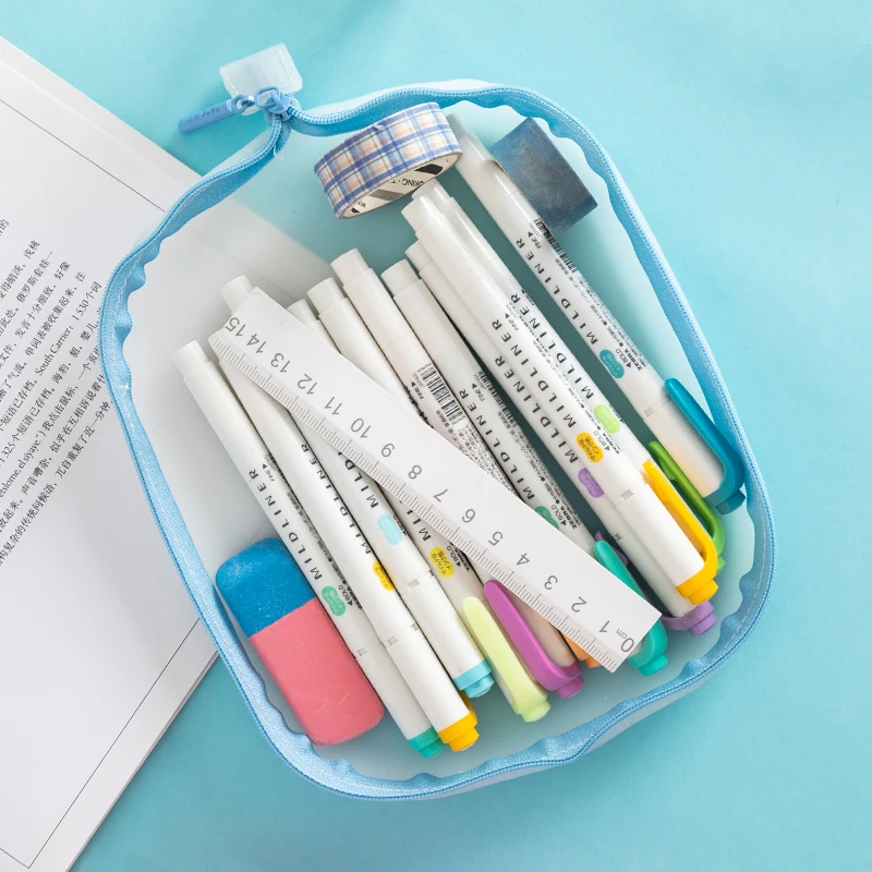 
Beauty Pencil Bags For Girl Silicone Stationary Pencil Bag 