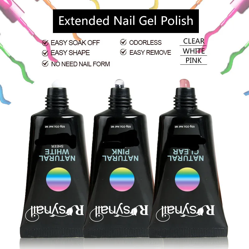 30g Wholesale nail salon professional builder long nail gel 6 basic pink nude clear colors Extensions Acrylic Gel