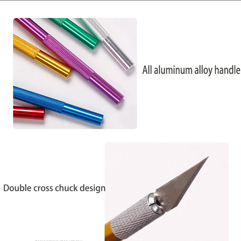 High Quality Multipurpose Custom Aluminum Colorful Carving Engraving Knife DIY New Powder Remover Tool