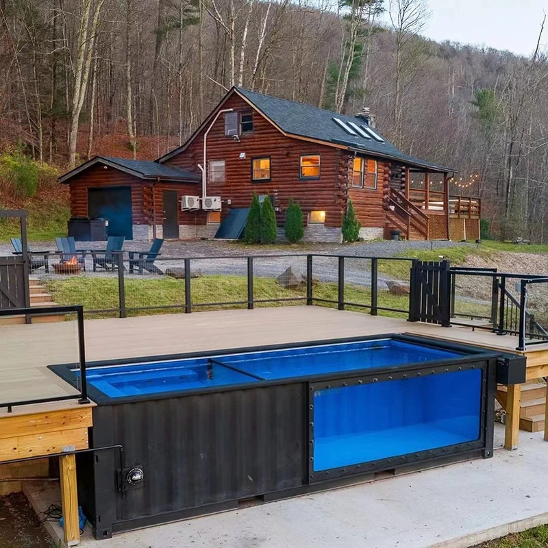 20ft/40ft container swimming pool outdoor prefab swimming pool container
