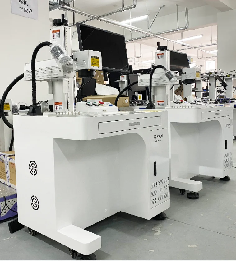 Floor Type Bogong 3D 50W 100W Laser Fiber Engraving Machine  2.5D EZCAD 3 Deep Engraving Relief Cutting on Coins