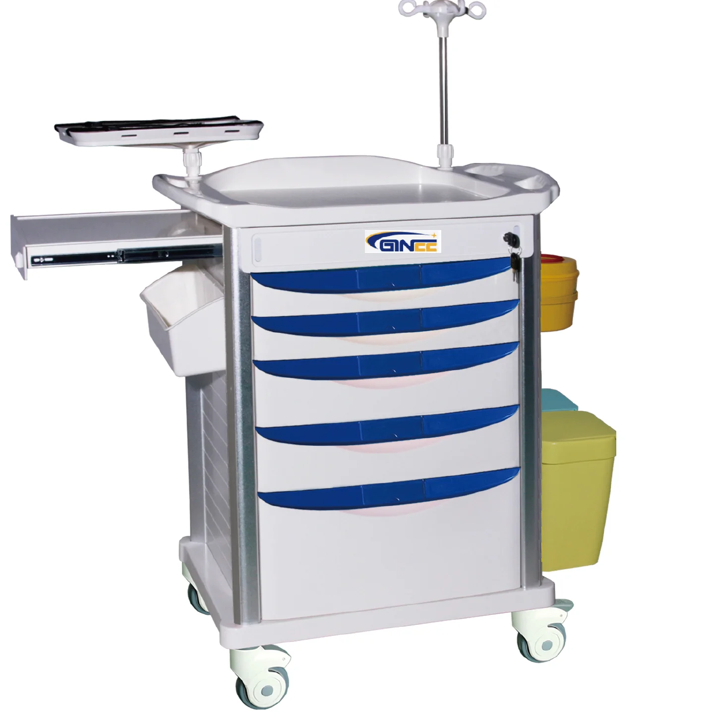 Ginee Medical Hospital ABS Medicine Treatment Infusion Emergency medical hospital cart