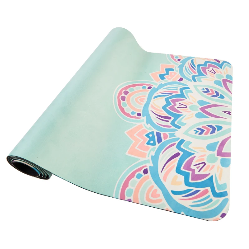 New Best Organic Custom Printed Washable Exercise Natural Rubber Yoga Mat Eco Friendly Suede Yoga Mat