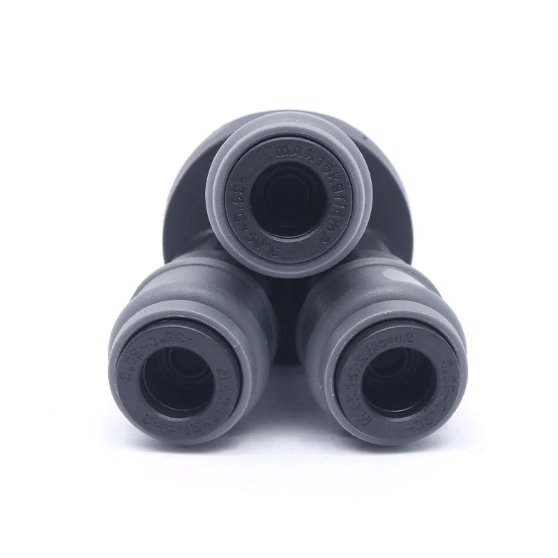 Hot Selling Polypropylene PA Nylon Female Quick Cam Fitting Nylon Three Forks Pipe Fittings