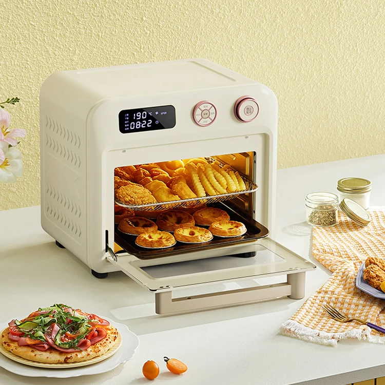 Electric Air Fryer And Toaster Bake Oven 12l Chips Pizza Toaster Convection Oven Big Capacity 18L Without Oil One Touch Screen