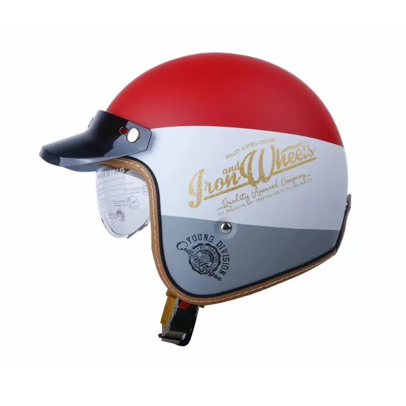 Multi-Sport Impact Protection Unique Design Open Face Retro Motorcycle Helmets Vintage Classic Style 3/4 Vespa Scooter Helmet