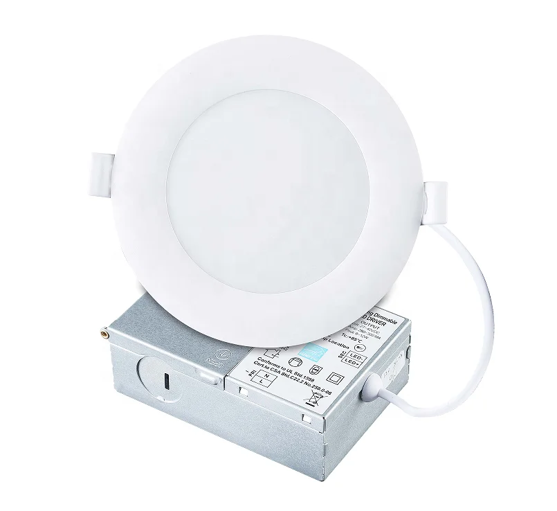 ETL ES FCC Listed 4inch 9W Ultra Thin PC LED Panel Light Beam Angle 110D 100-277V 2700K-6000K IC Rated Air Tight