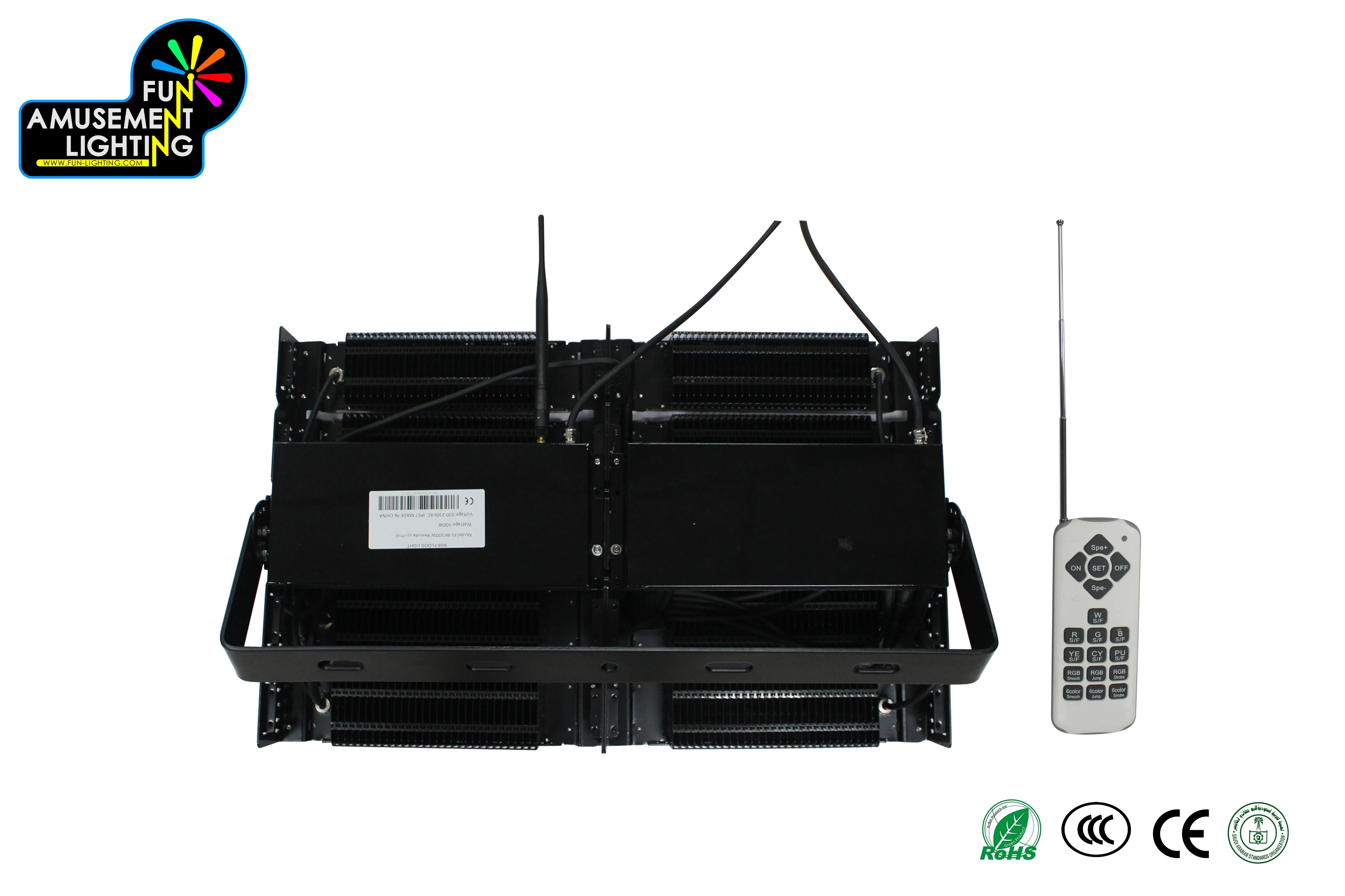 Professional Outdoor Waterproof IP68 Explosion Proof 500 Watt RGB Floodlight Reflector Stadium 500W RGB LED Flood Light