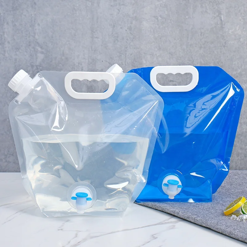 5/10 liter Water Storage Bag with faucet,other camping & hiking products,foldable plastic transparent water container bag bottle