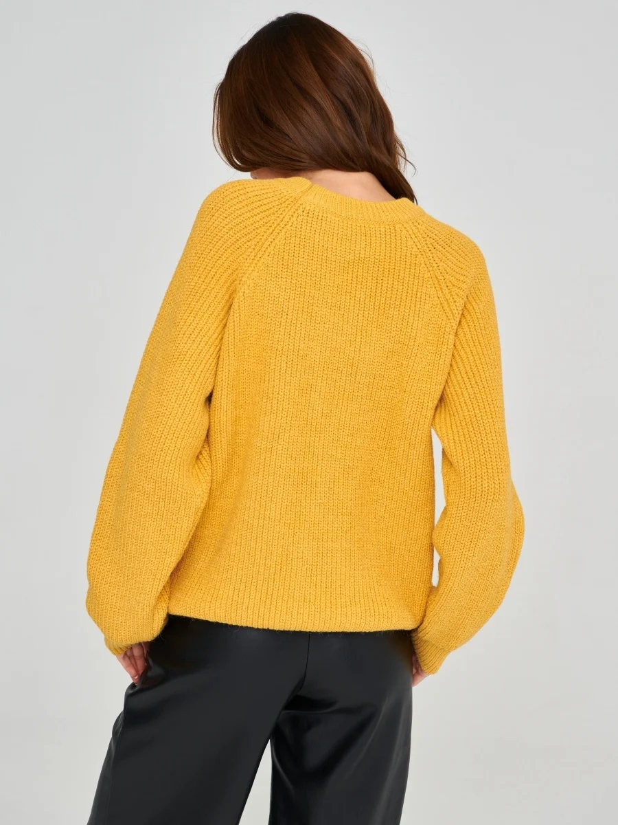 Women oversized Sweater crew neck Long Sleeve Knitted Pullover Loose Casual Jumper Tops Cropped Sweater