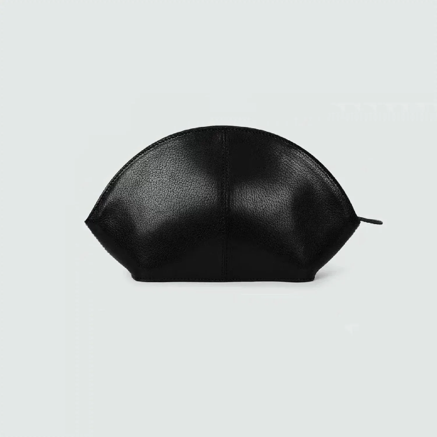 Italian Imported Sheepskin Clutch Vintage Joker Storage Cosmetic Bag with Zipper Closure Fashion Style Leather Shell Bag