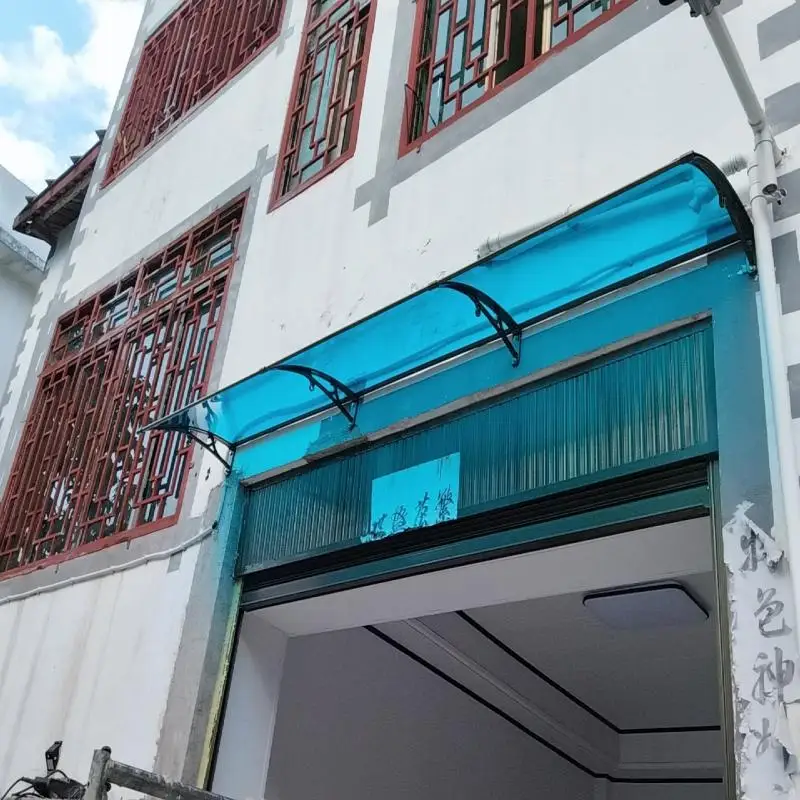 Trade Assurance ISO Certified 100% Bayer Maralon Polycarbonate Sheet Door 15-Year Warranty UV Protected Pavilion Rain Awning