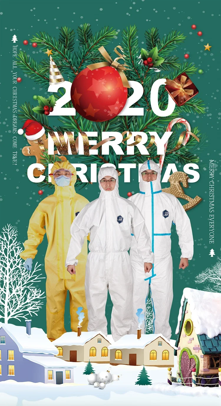 White Disposable Clothing Coverall Disposable Protection Virus Suit